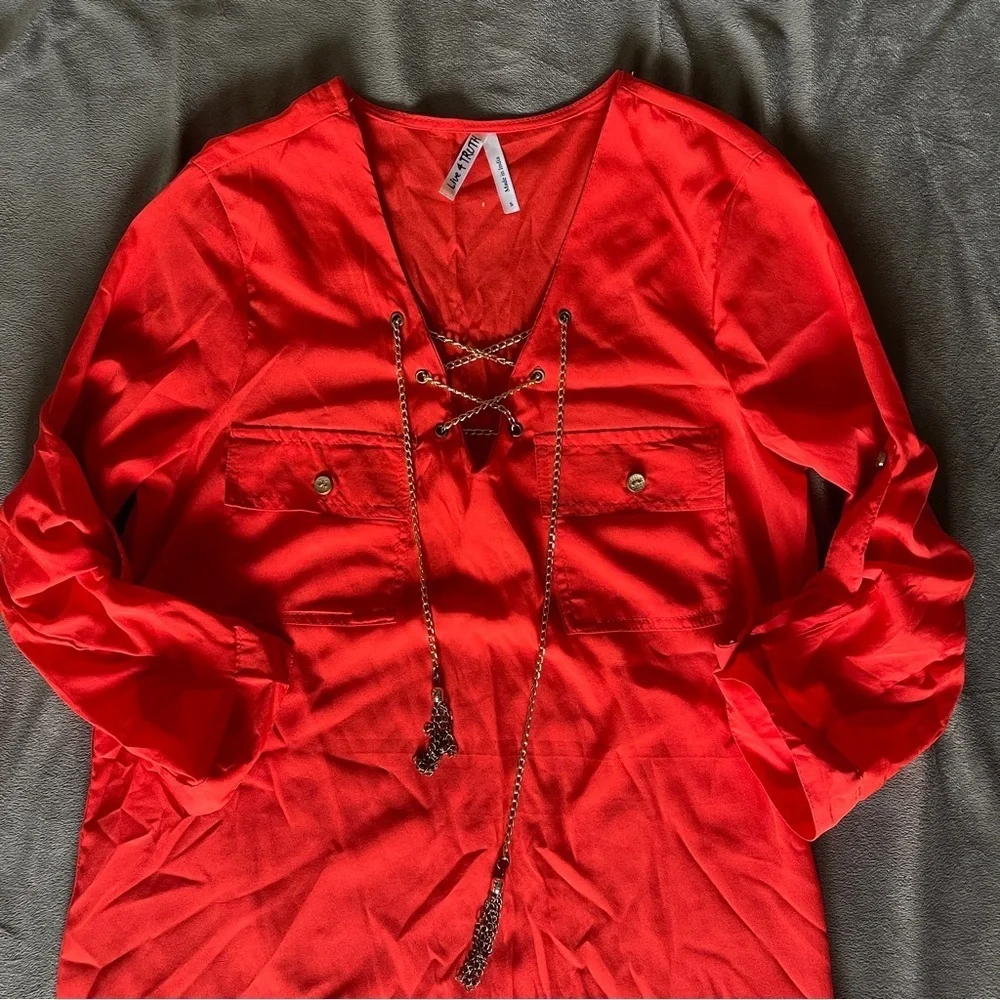 Live 4 Truth Scarlet Red Blouse